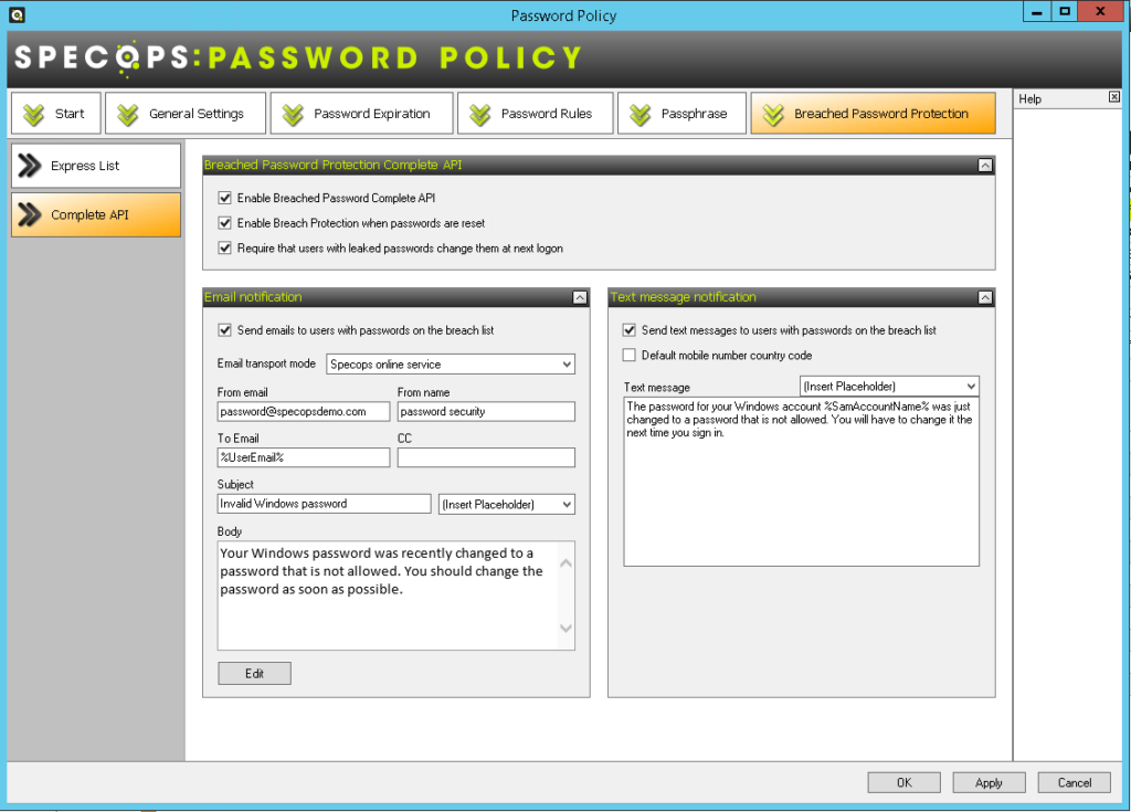 Specops Password Policy