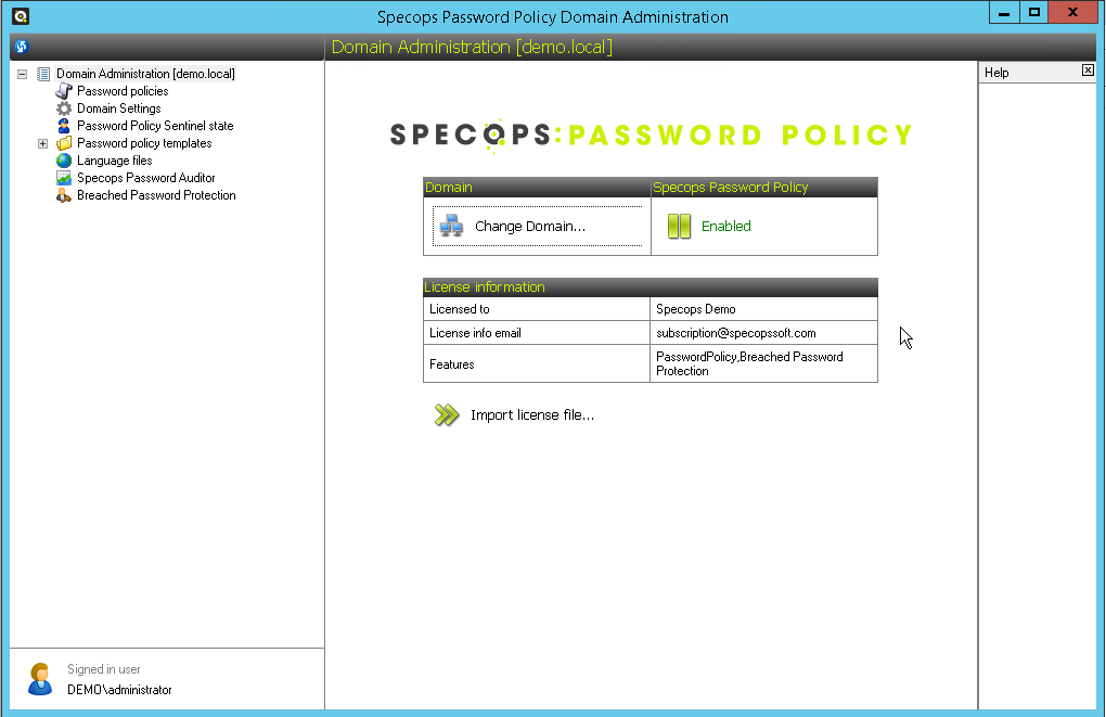 Specops Password Policy Admin-Tools