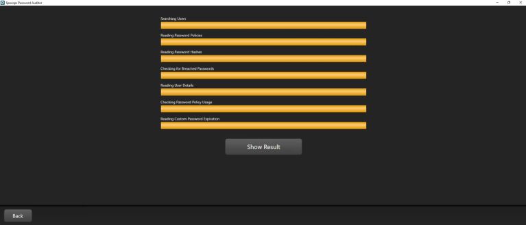 Specops Password Auditor Scanvorgang