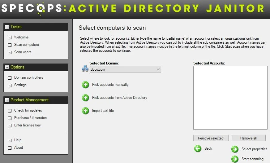 Active Directory Janitor Screenshot