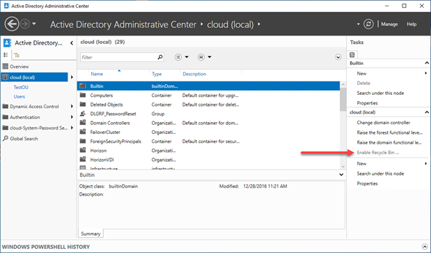 Active Directory Administrative Center