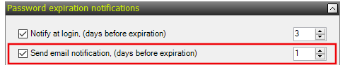 Paramètres de connexion d’expiration de mot de passe Specops Password Policy