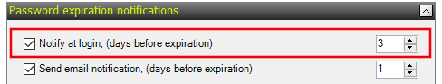 Paramètres de connexion d’expiration de mot de passe Specops Password Policy
