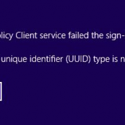 error message group policy processing: group policy client failed the sign in