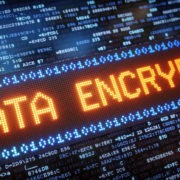 data encrypted message on screen