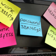 multiple passwords on posted notes
