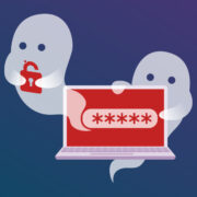 ghost behind a laptop