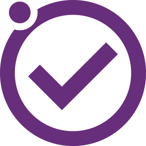 purple check mark icon