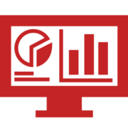 desktop with charts