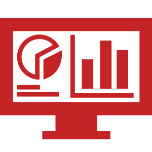 desktop with charts