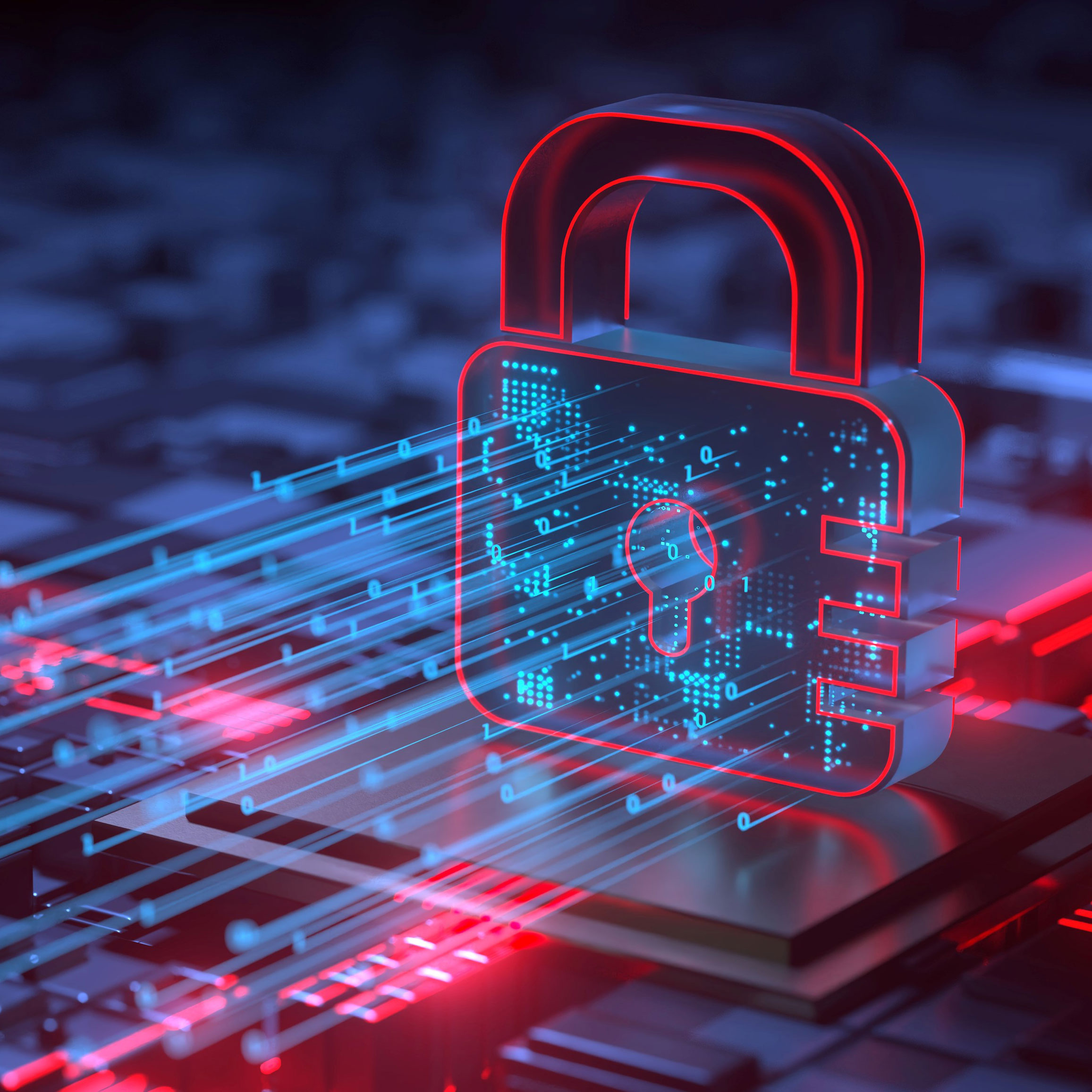 locking down technology illustration