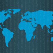 grey and blue world map